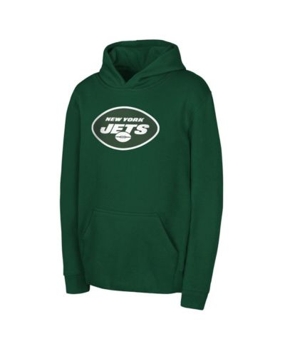 Outerstuff Big Boys and Girls Green New York Jets Team Logo Pullover Hoodie