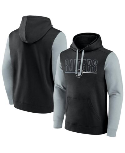 Мужское худи Fanatics Black/Gray Las Vegas Raiders Big & Tall Outline Pullover