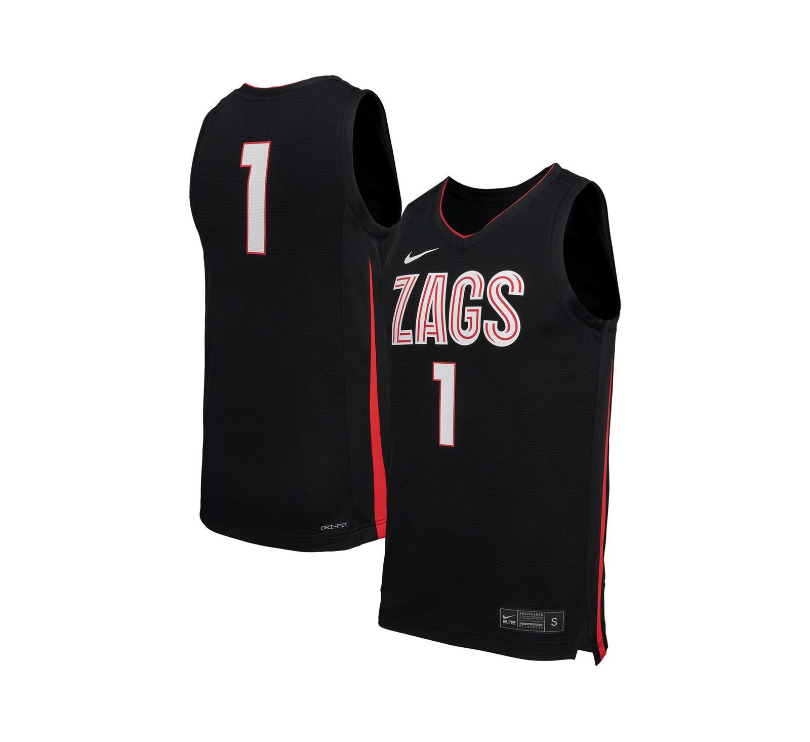 Nike Мужская баскетбольная джерси Gonzaga Bulldogs Replica, черная