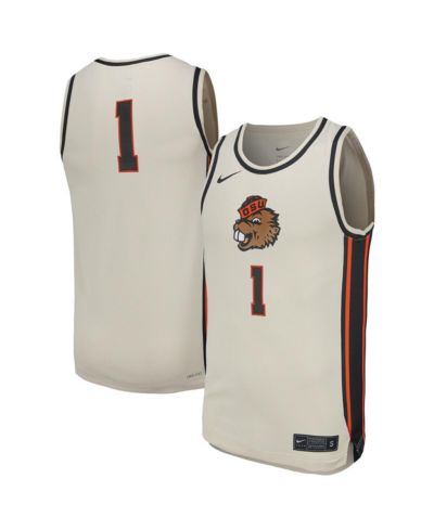 Nike Men's Natural Oregon State Beavers Replica Basketball Jersey