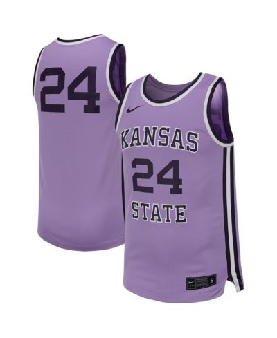 Nike Men's 24 Lavender Kansas State Wildcats Retro Replica Basketball Jersey