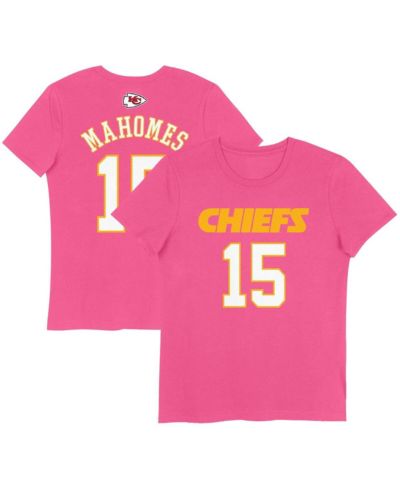 Nike Big Girls Patrick Mahomes Pink Kansas City Chiefs Player Name & Number T-Shirt