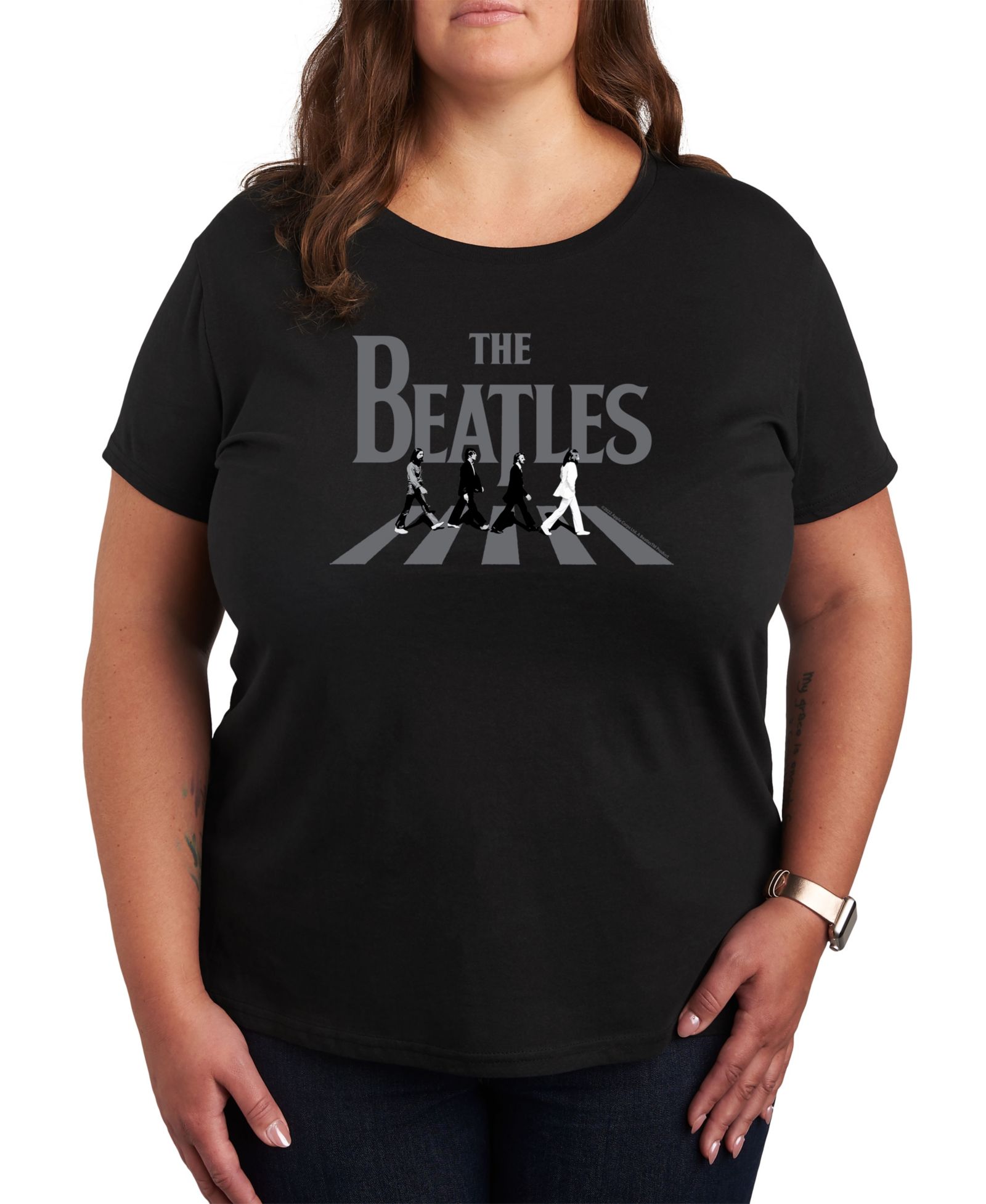 Hybrid Apparel футболка-пуловер с графикой The Beatles Plus Size