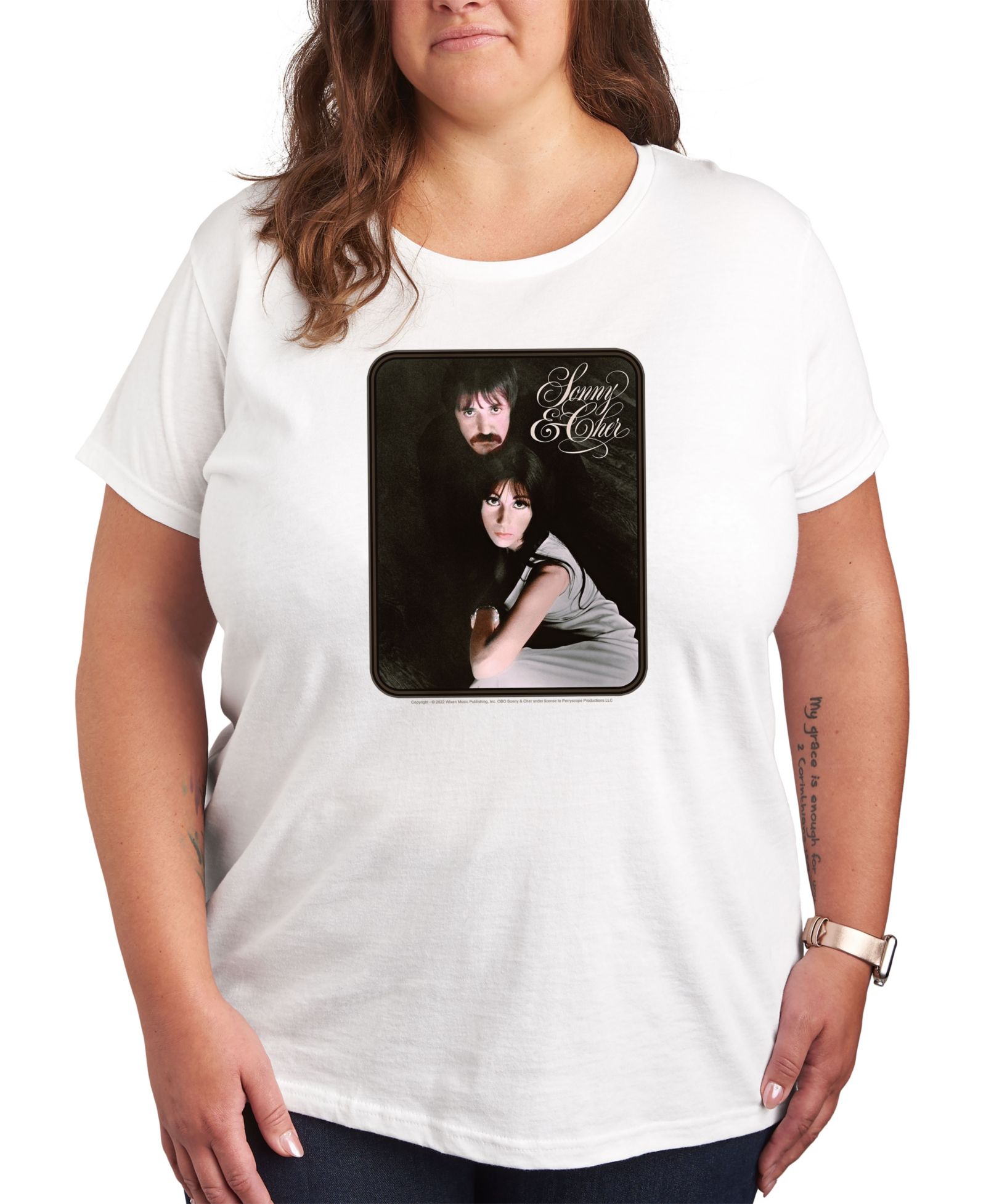 Футболка с принтом Hybrid Apparel Plus Size Sonny and Cher