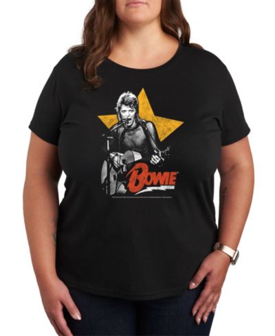Hybrid Apparel Plus Size David Bowie Graphic Pullover T-shirt
