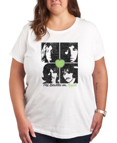 Hybrid Apparel Plus Size The Beatles Apple Graphic Pullover T-shirt