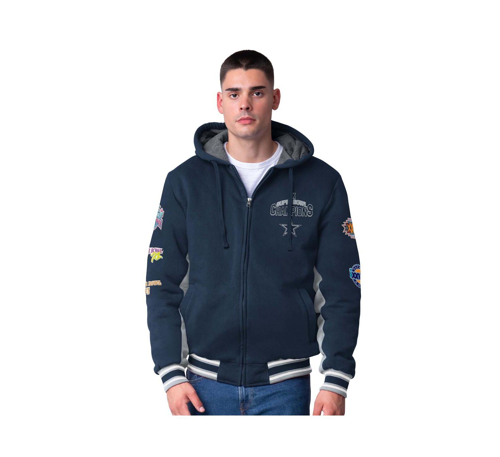 G-III Sports by Carl Banks Мужская темно-синяя ветровка-худи Dallas Cowboys No Huddle Commemorative Full-Zip