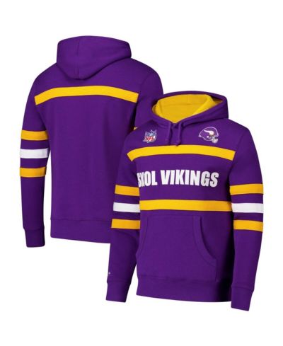 Mitchell & Ness Мужское худи с винтажным логотипом Minnesota Vikings Fleece Pullover