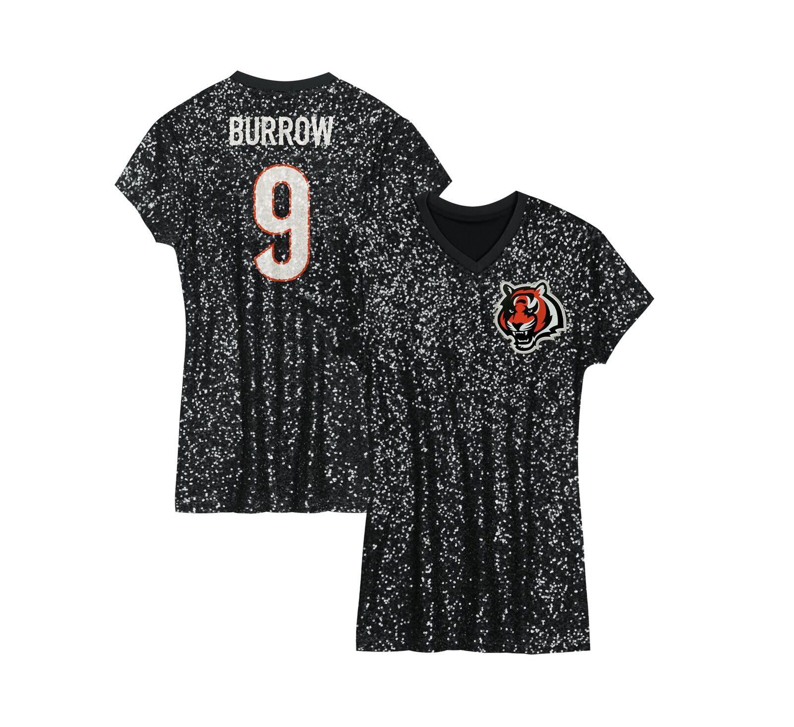 Детское платье Outerstuff Joe Burrow Cincinnati Bengals с пайетками