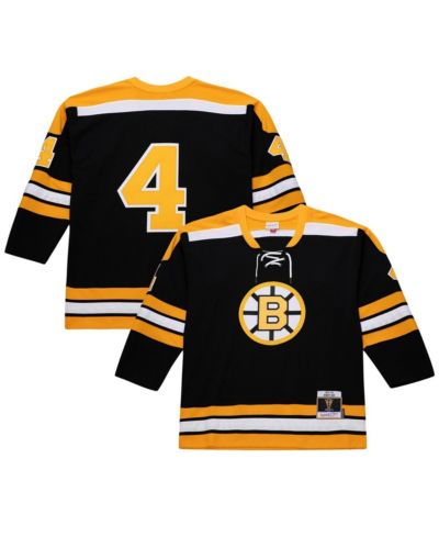 Mitchell & Ness Men's Bobby Orr Black Boston Bruins Big & Tall 1971/72 Blue Line 2.0 Jersey