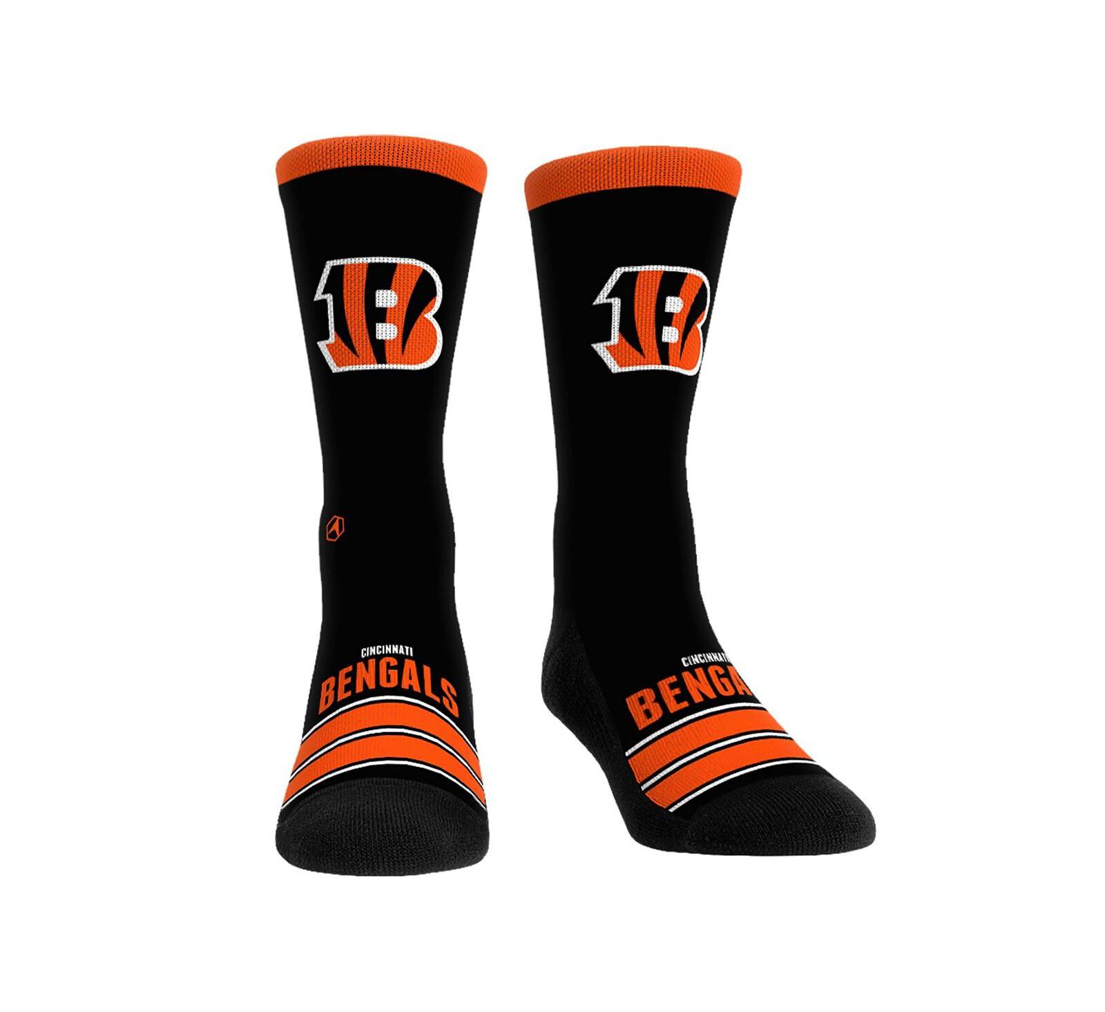 Носки Rock 'Em Cincinnati Bengals Gametime Stripe Crew, мужские и женские
