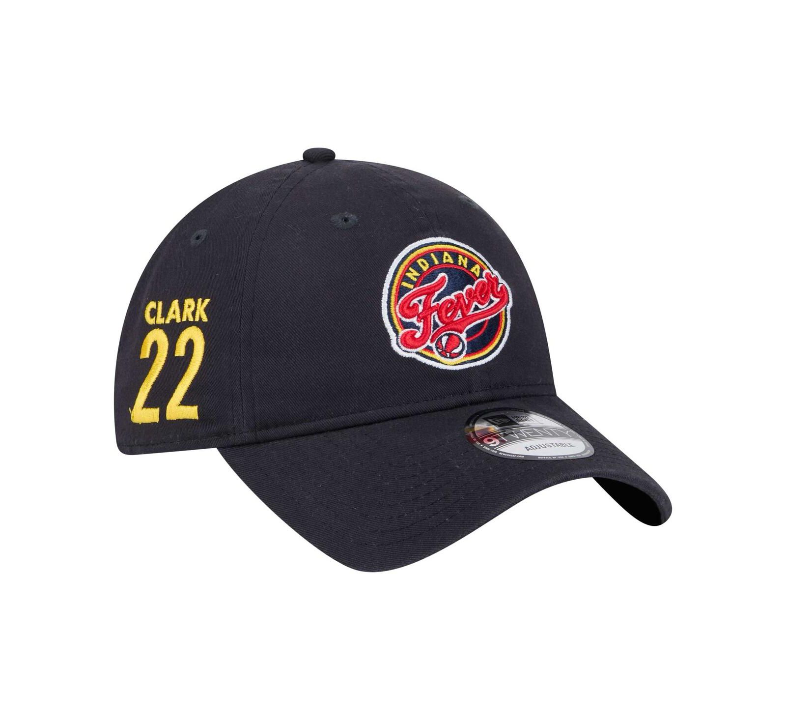 New Era Men's Caitlin Clark Navy Indiana Fever Name & Number Sidepatch 9TWENTY Adjustable Hat