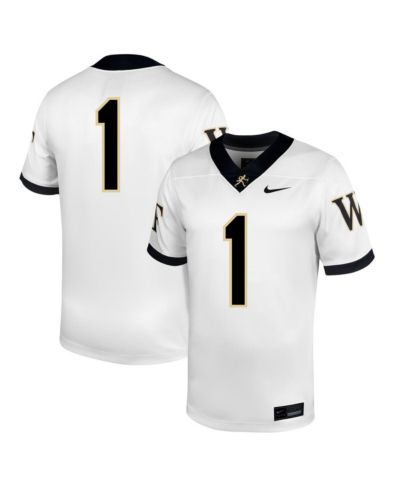 Nike Men's 1 White Wake Forest Demon Deacons Untouchable Football Jersey