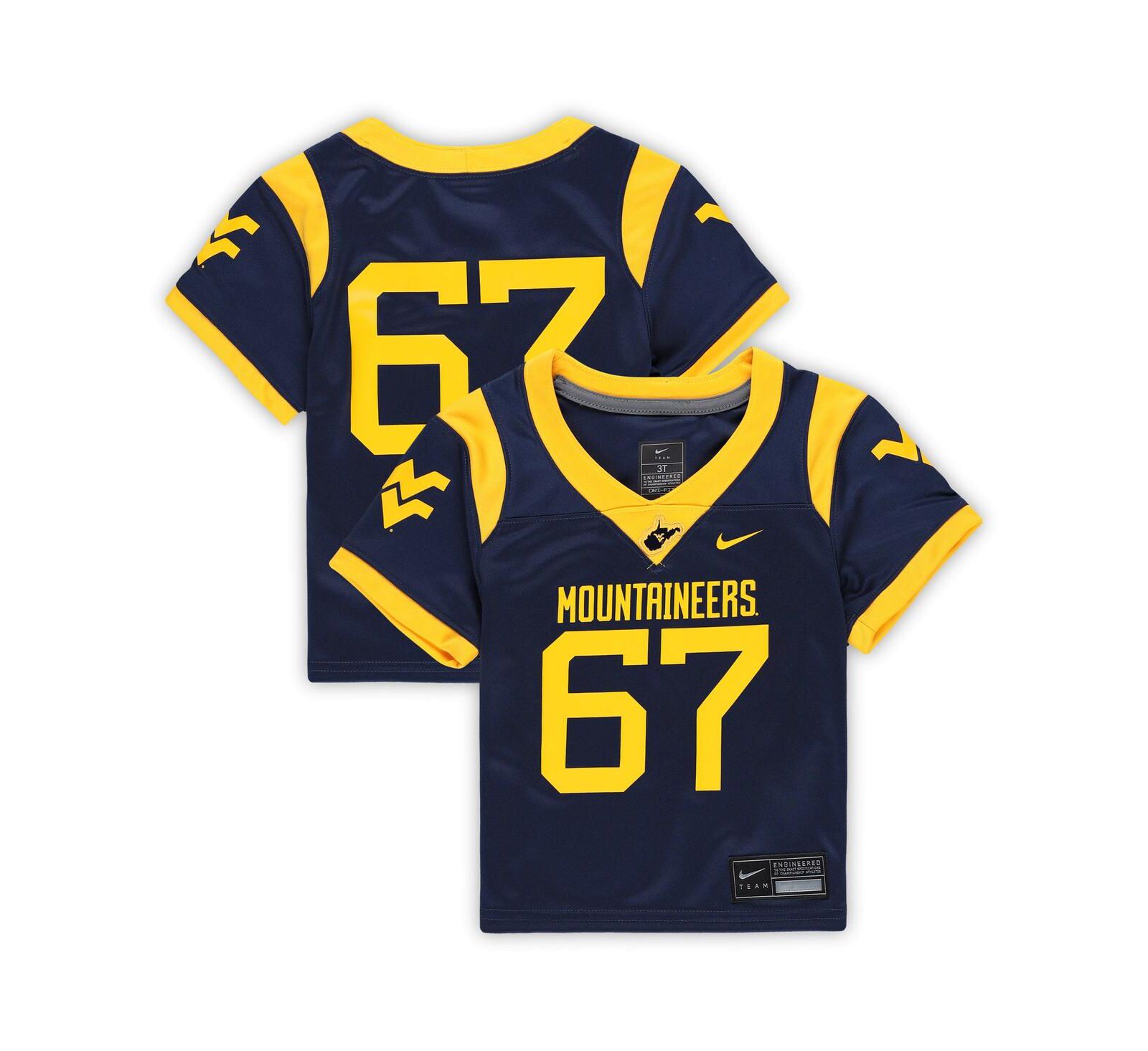 Детская джерси Nike Navy West Virginia Mountaineers Untouchable Replica для футбола