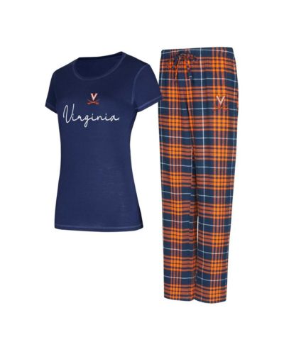 Женский комплект для сна Concepts Sport Navy Virginia Cavaliers Vector: фланелевая рубашка и брюки