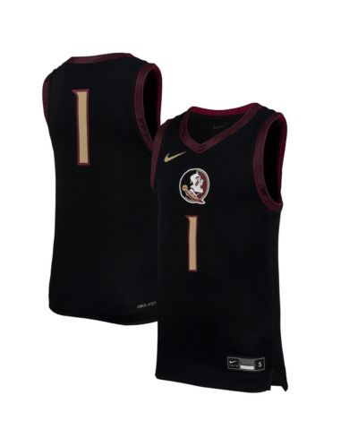 Nike Big Boys and Girls 1 Black Florida State Seminoles Replica Basketball Jersey