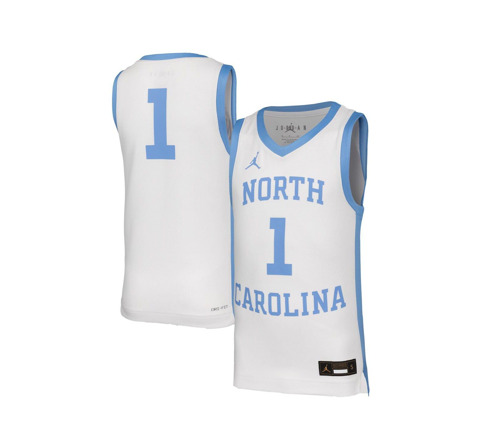 Детская баскетбольная джерси Nike White North Carolina Tar Heels Retro Replica