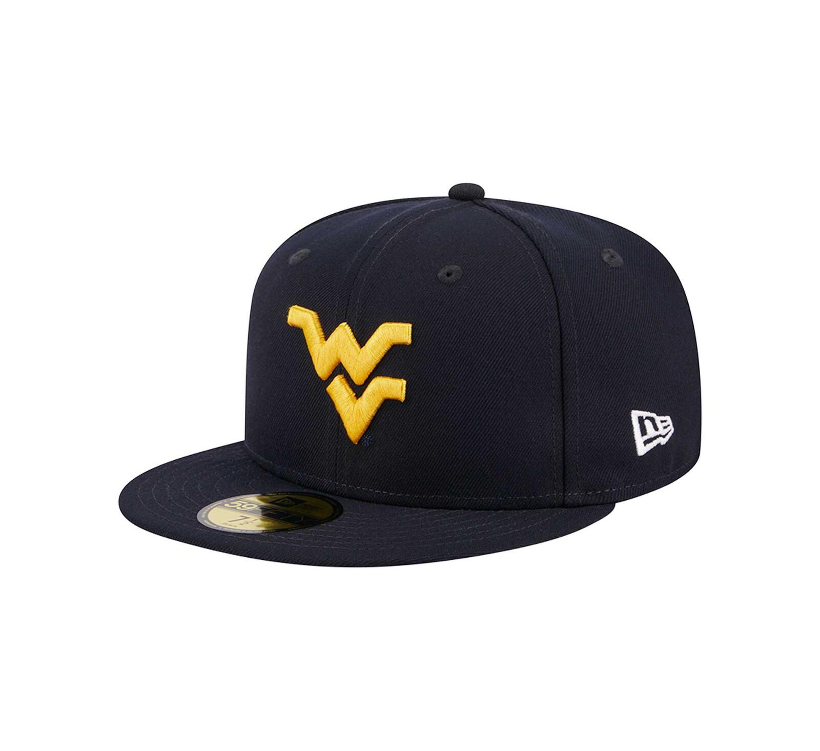 Мужская кепка New Era Navy West Virginia Mountaineers 59FIFTY Fitted