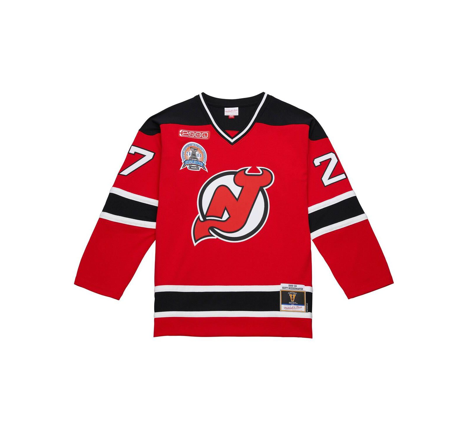 Мужская джерси Mitchell & Ness Scott Niedermayer Red New Jersey Devils 2000/01 Power Play
