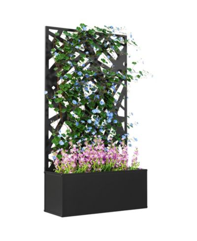Outsunny Ме Privская садовая می‌ваяка с ширмой для сада 24"L x 9.1"W x 44.5"H