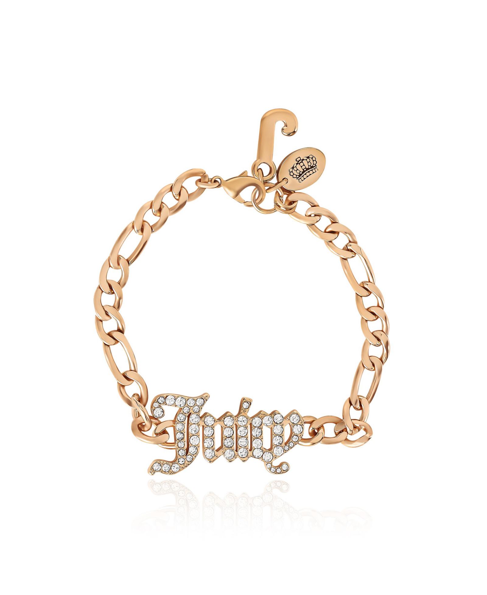 Juicy Couture Crystal Script Logo Chain Bracelet