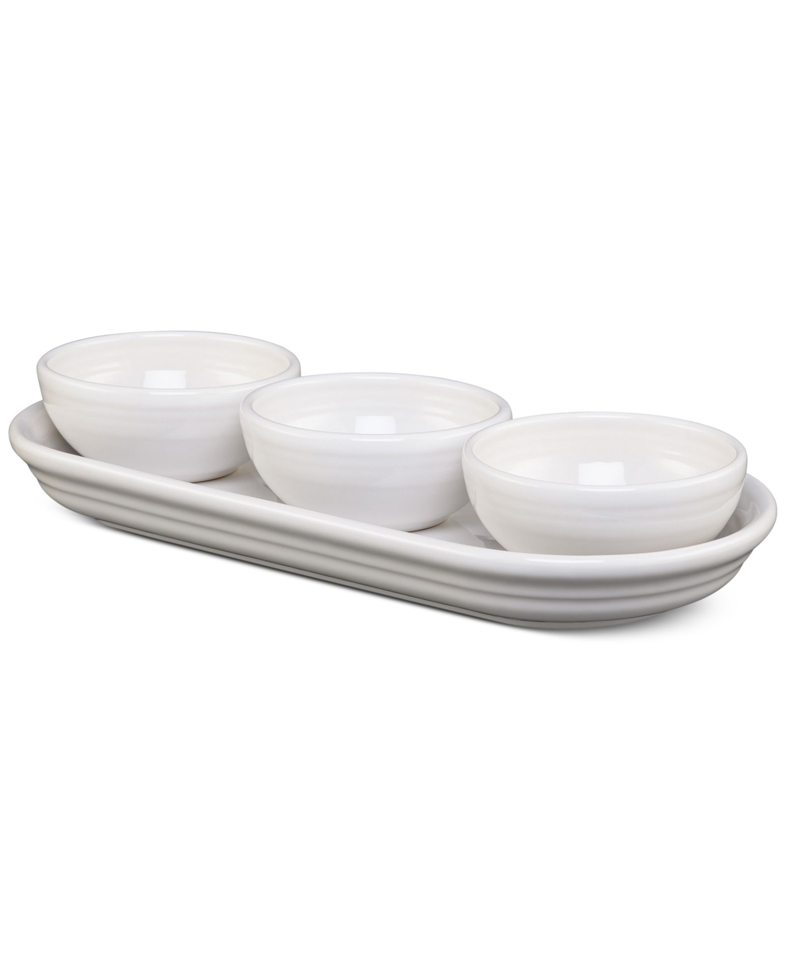 Fiesta White 4-Piece Condiment Set