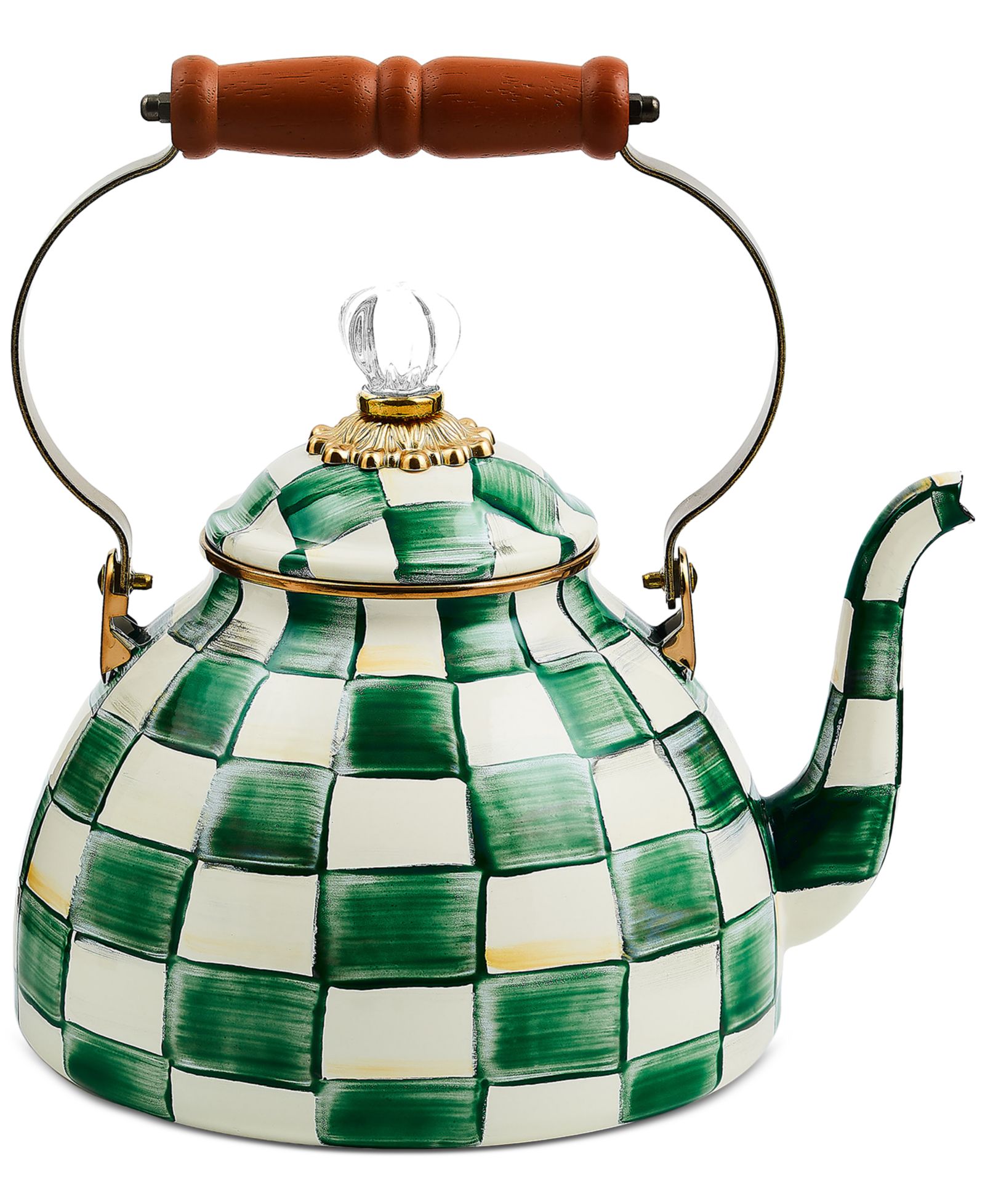 Mackenzie-Childs Emerald Check 3-Qt. Tea Kettle