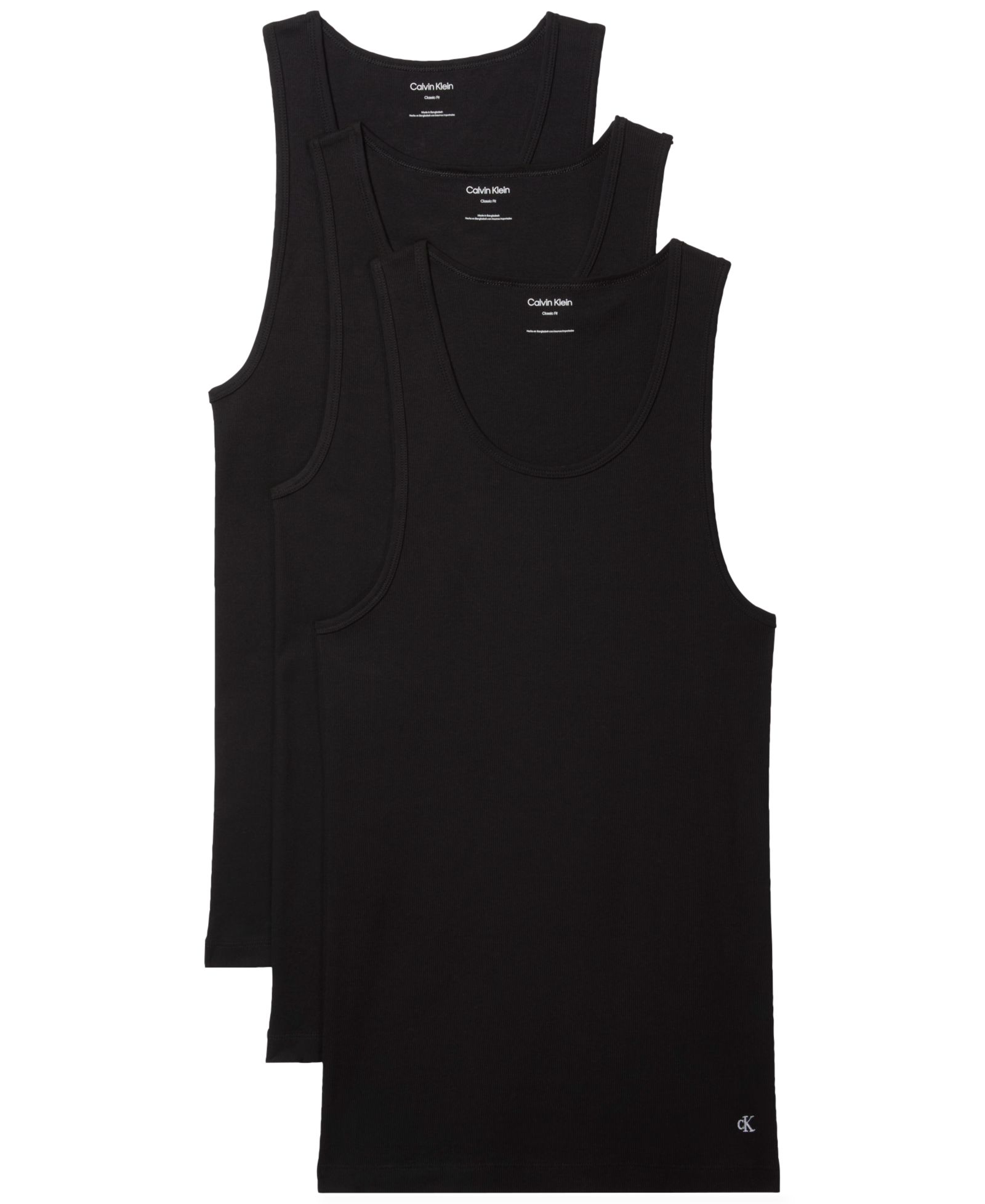 Calvin Klein Мужские майки классические хлопковые, 3 шт