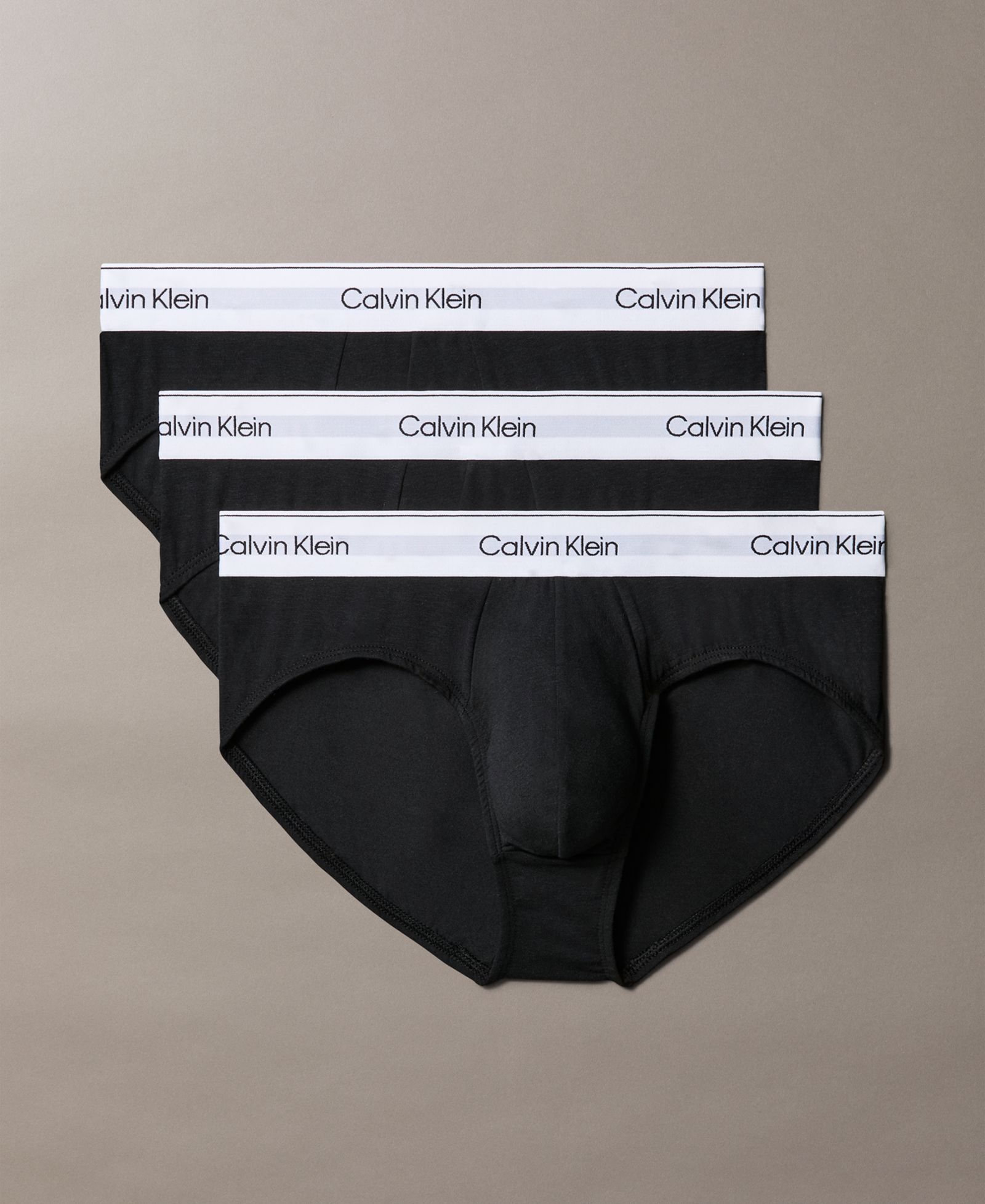Calvin Klein Men's Icon Cotton Stretch Hip Briefs Underwear, 3-Pack