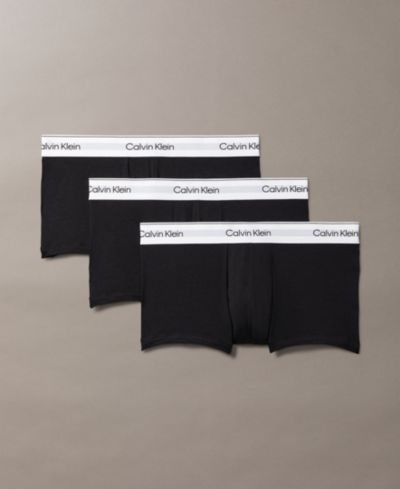 Мужские трусы Calvin Klein Men's Icon Cotton Stretch Low-Rise Trunks, 3-Pack
