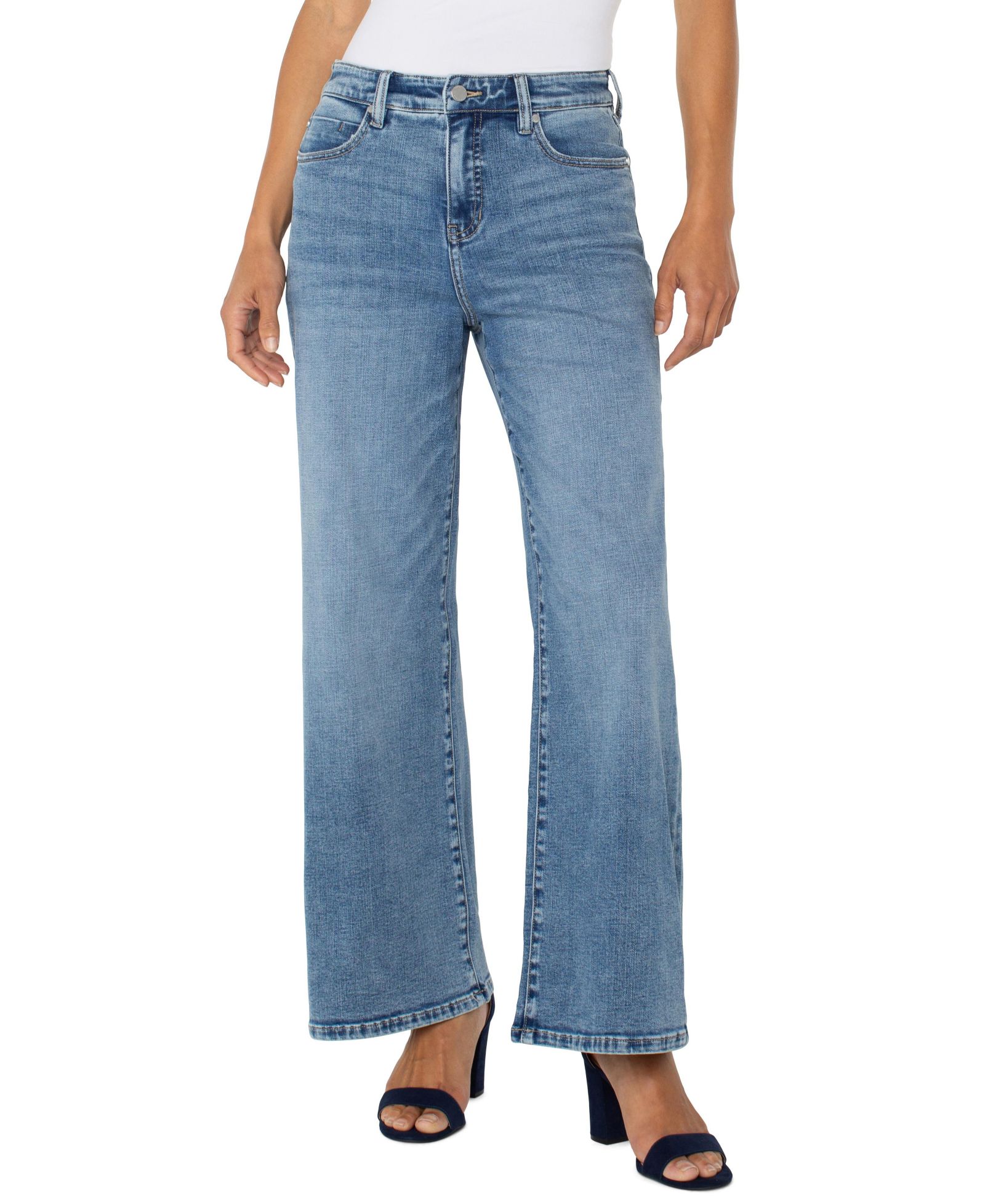 Liverpool Los Angeles Women's Stride High Rise Wide Leg Jeans