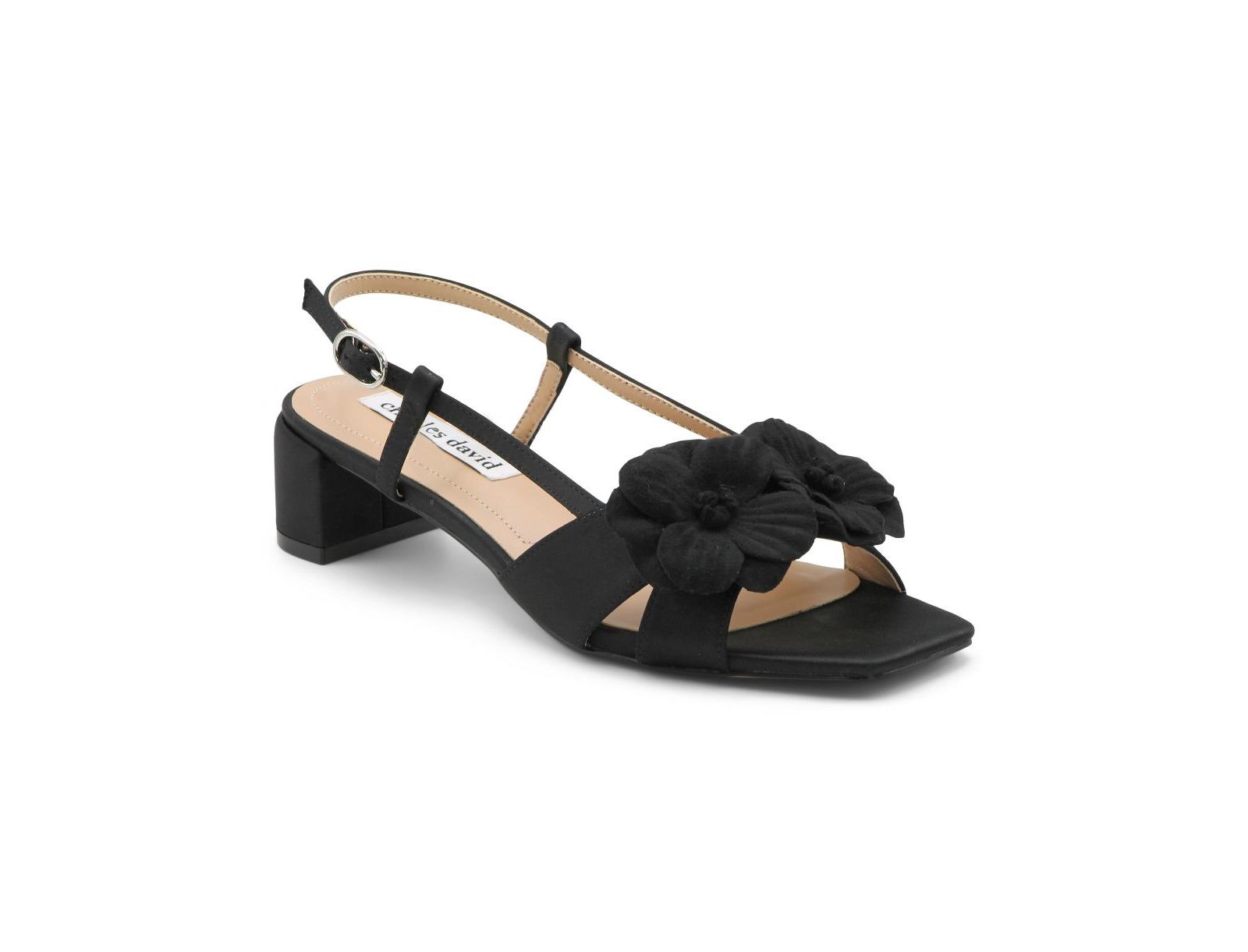 Женские сандалии Charles David Womens Dean Floral Low Heel Slingback