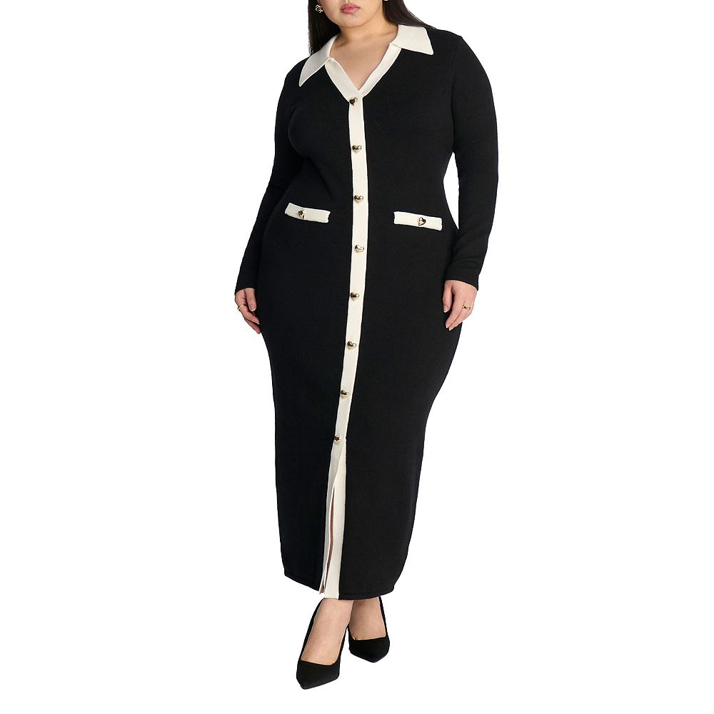 ELOQUII Женский Plus Size Sweetheart Sweater Dress