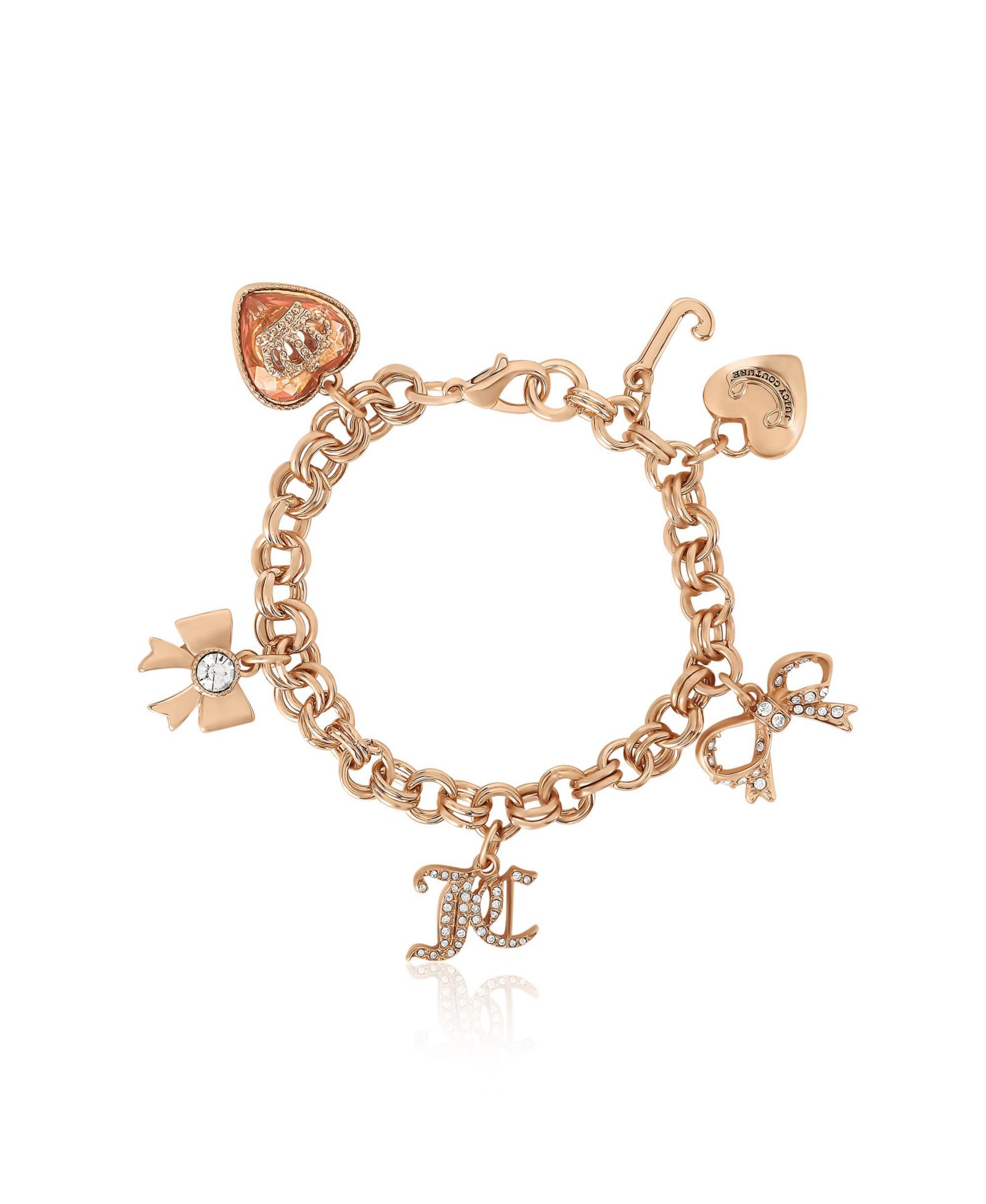 Браслет Juicy Couture Tone Charm with Bow and Pavé Details