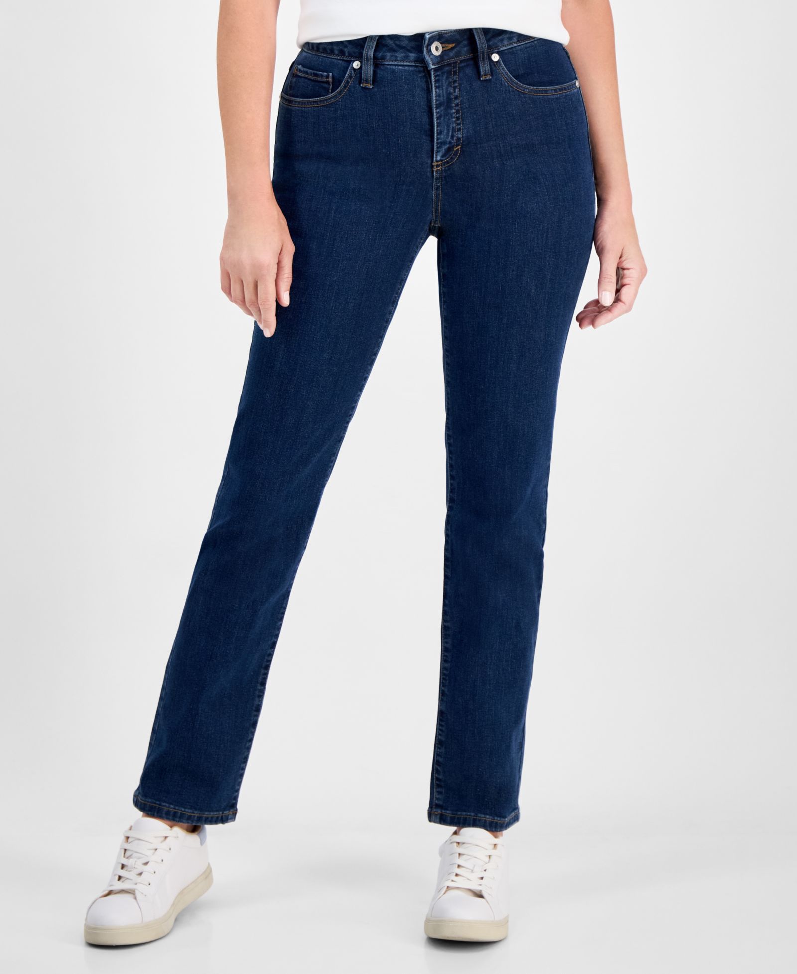 Джинсы Style & Co Petite Mid-Rise Straight-Leg Denim