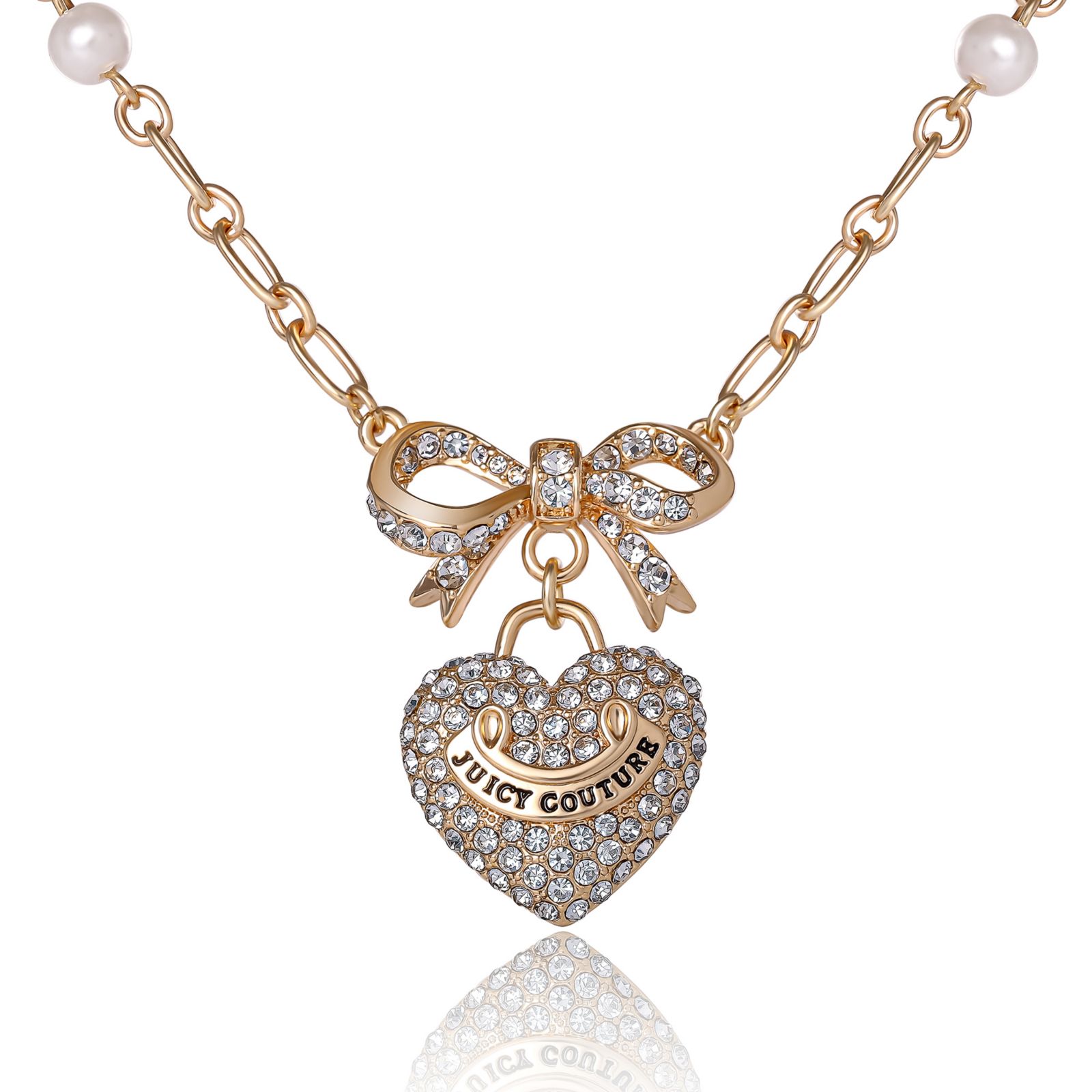 Juicy Couture Подвеска-сердце с жемчугом