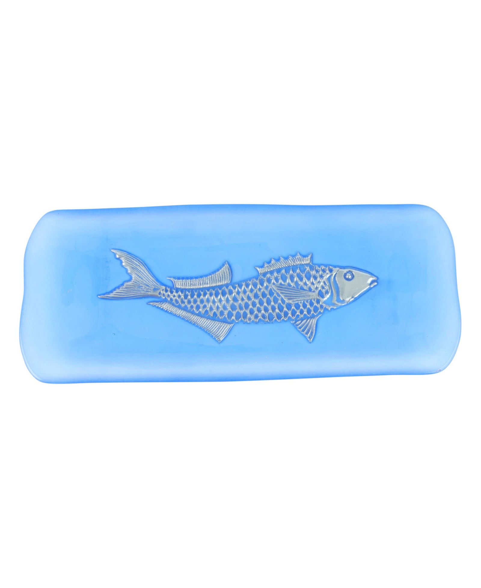 VIETRI Isola Glass Small Fish Rectangular Tray
