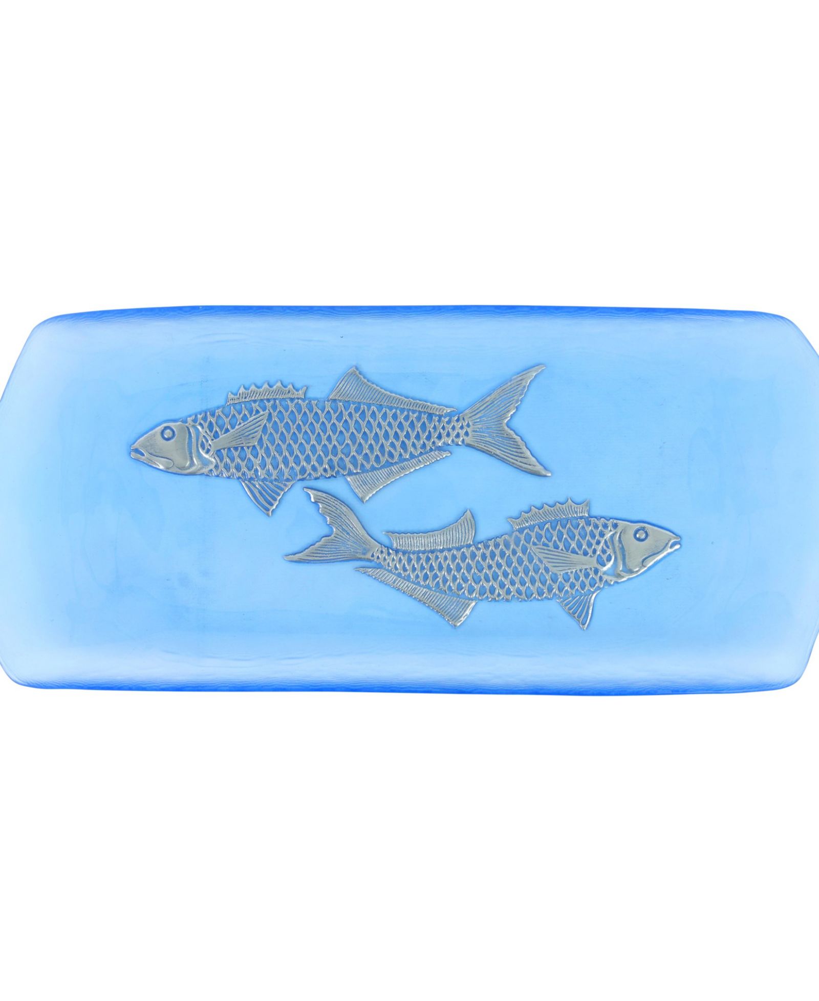 VIETRI Isola Glass Medium Fish Rectangular Tray