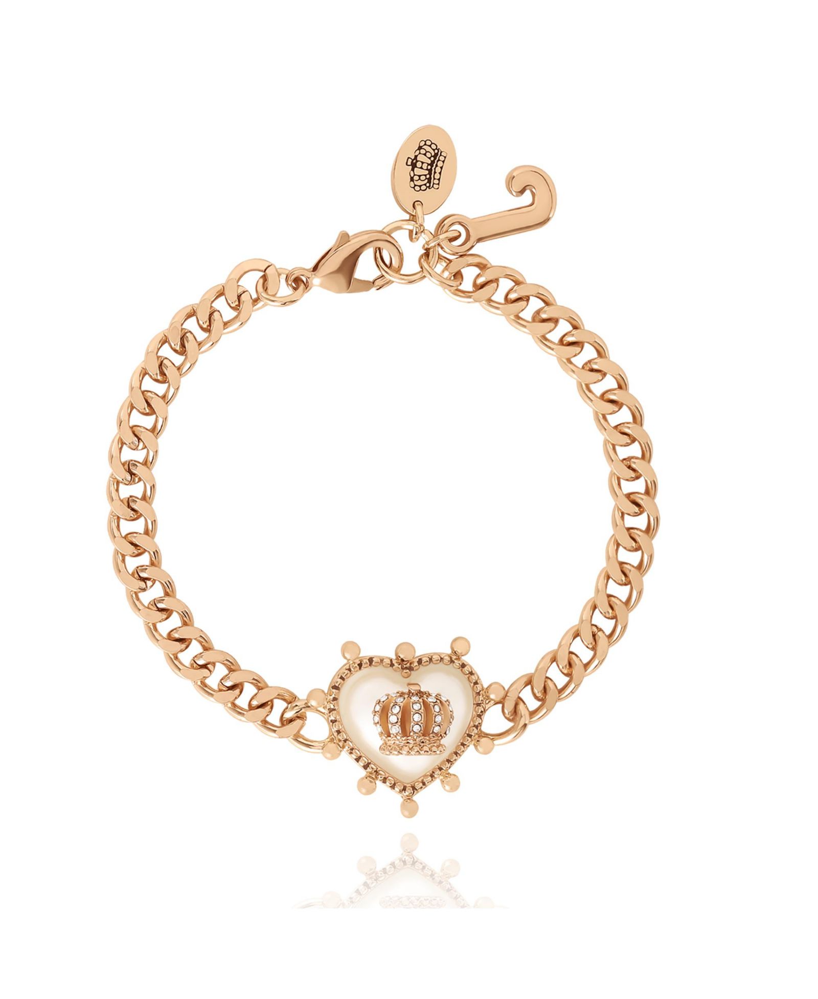 Браслет Juicy Couture Tone с подвеской в форме сердца и короны