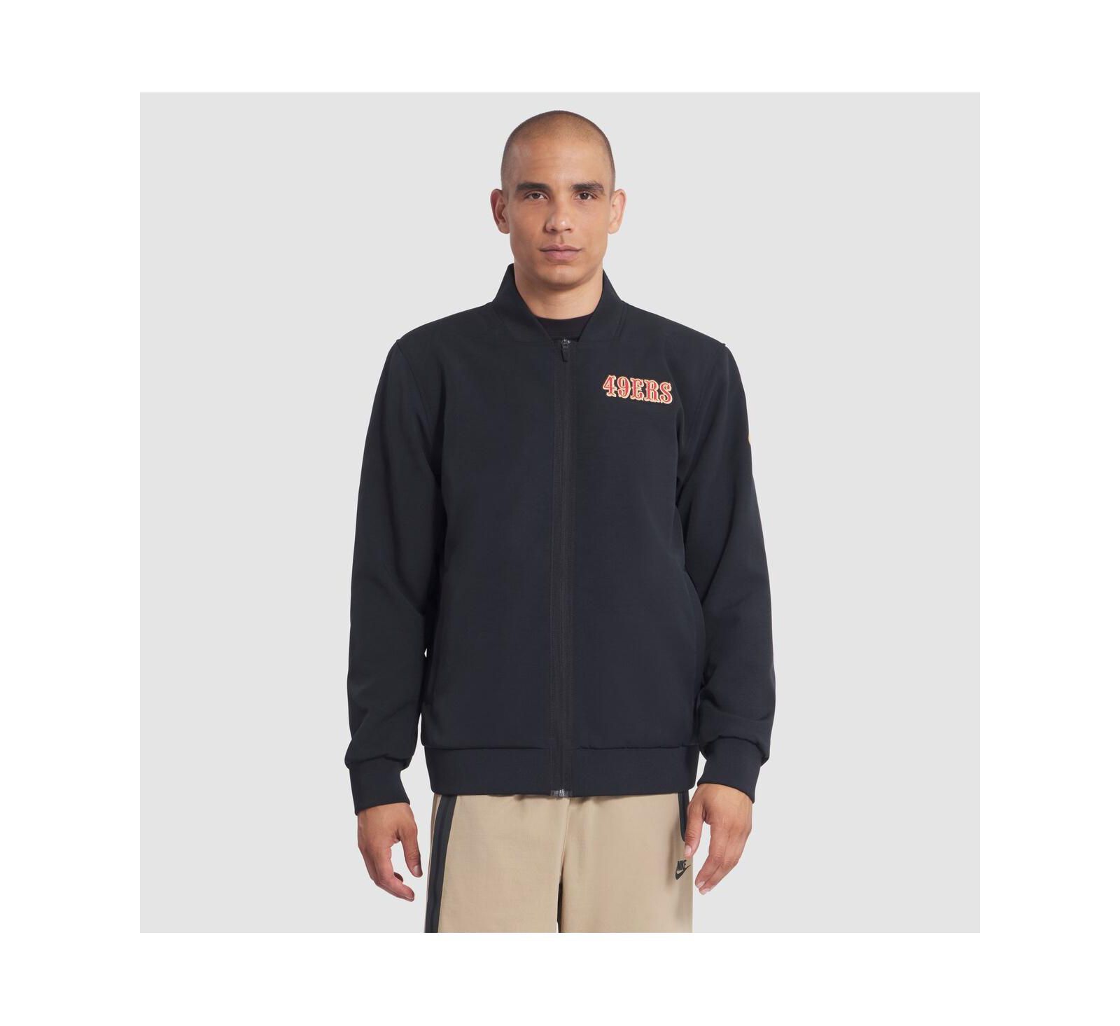 Nike Men's Black San Francisco 49ers 2025 Rivalries Collection Sideline Full-Zip Bomber Jacket