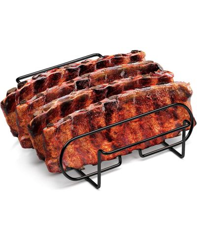 Решетка для риб Sorbus Non-Stick Rib Rack - Holds 4 Rib Racks for Grilling & Barbecuing