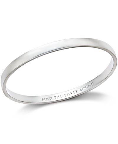 Браслет-бэнгл kate spade new york Silver-Tone "Find The Silver Lining"