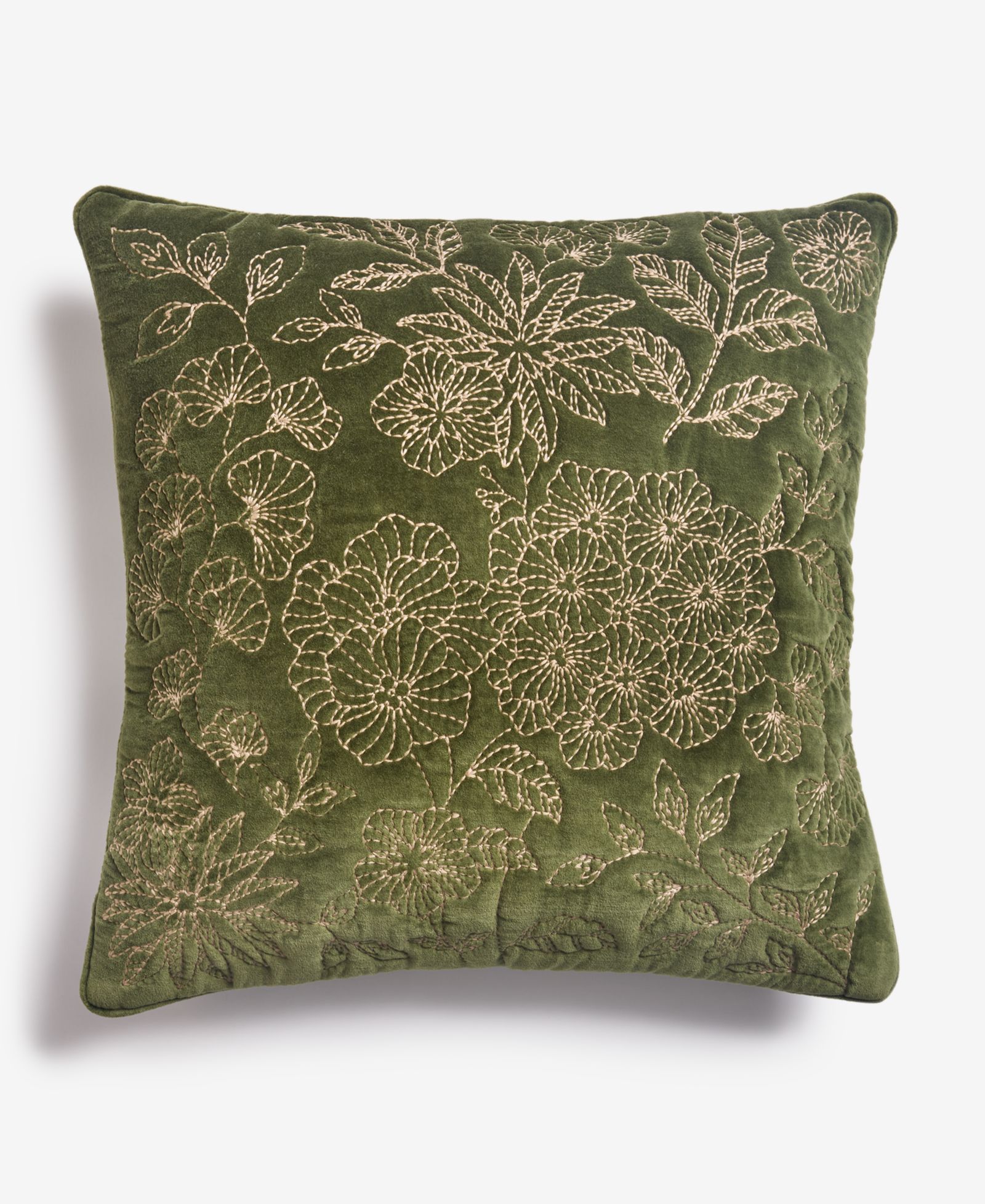 Charter Club Embroidered Botanical Decorative Pillow, 18" x 18"