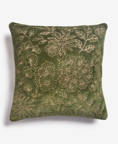 Декоративная вышитая подушка Charter Club Botanical, 18" x 18"