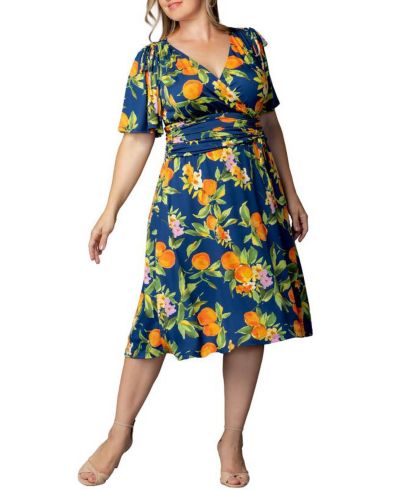 Navy citrus print