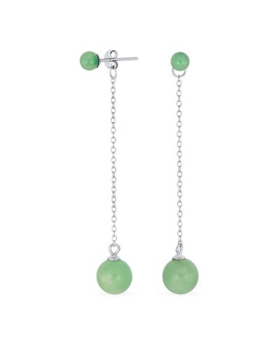 Серьги Bling Jewelry Simple Dangle с ониксом или нефритом из стерлингового серебра