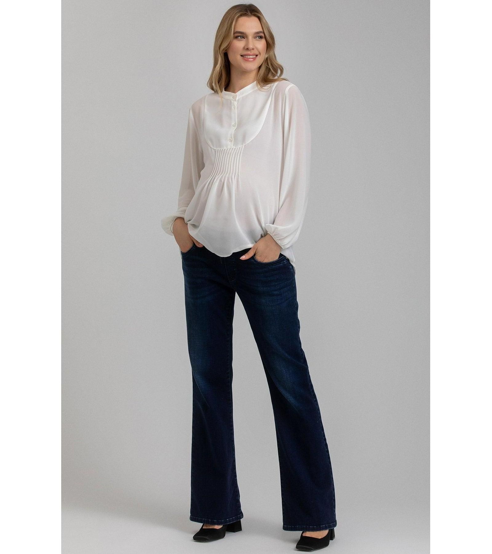 Джинсы PIETRO BRUNELLI MATERNITY Slim Fit Hi-Rise Flare с эластичным поясом