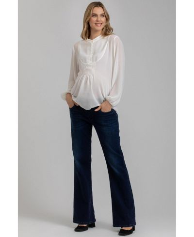 Джинсы PIETRO BRUNELLI MATERNITY Slim Fit Hi-Rise Flare с эластичным поясом
