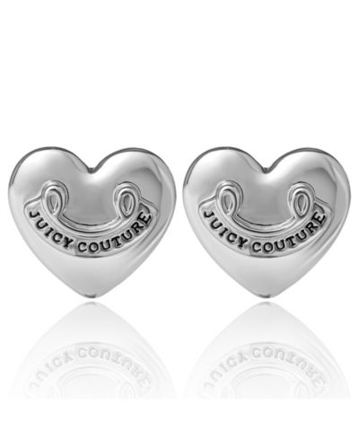 Серьги-гвоздики Juicy Couture Heart с логотипом