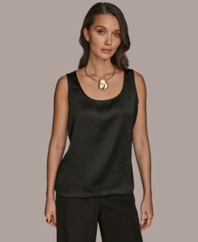 Топ Donna Karan New York Women's Satin Scoop-Neck